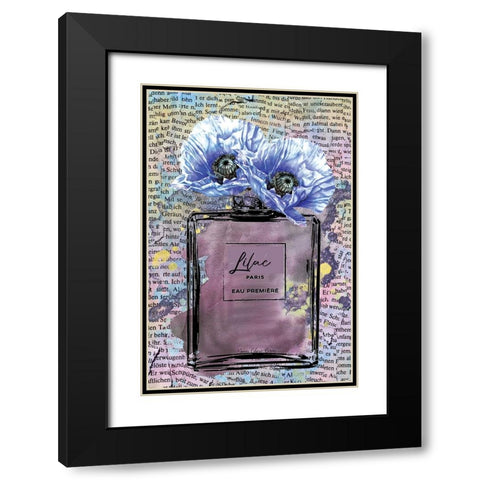 Lilac Black Modern Wood Framed Art Print with Double Matting by Burney, Yvonne Coleman