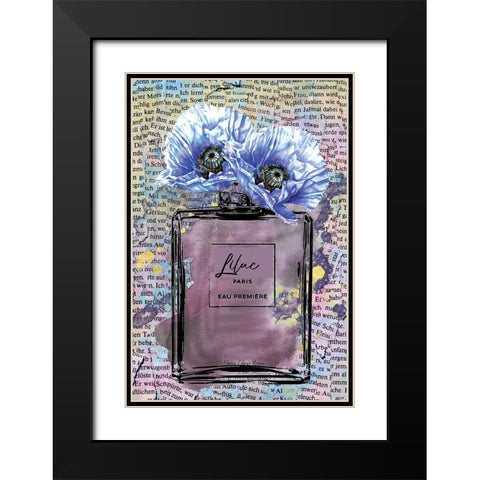 Lilac Black Modern Wood Framed Art Print with Double Matting by Burney, Yvonne Coleman
