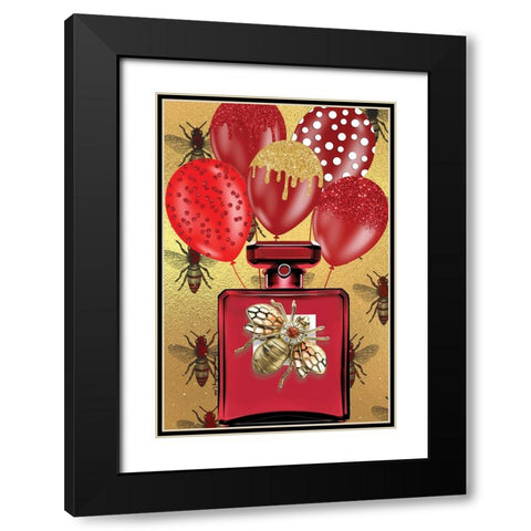 Red Fragrance Black Modern Wood Framed Art Print with Double Matting by Burney, Yvonne Coleman
