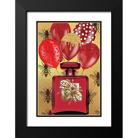 Red Fragrance Black Modern Wood Framed Art Print with Double Matting by Burney, Yvonne Coleman