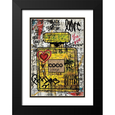 Yellow Joy Black Modern Wood Framed Art Print with Double Matting by Burney, Yvonne Coleman