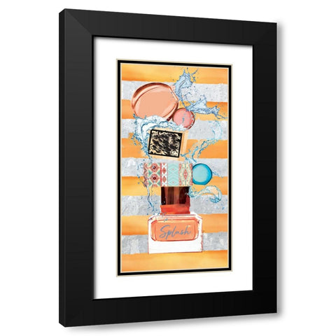 Splash Black Modern Wood Framed Art Print with Double Matting by Burney, Yvonne Coleman