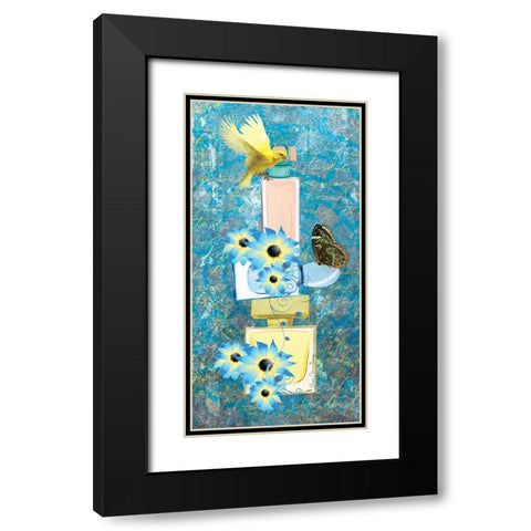 Splash I Black Modern Wood Framed Art Print with Double Matting by Burney, Yvonne Coleman