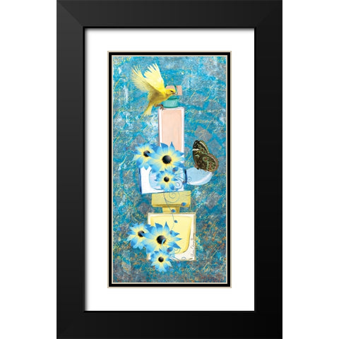 Splash I Black Modern Wood Framed Art Print with Double Matting by Burney, Yvonne Coleman