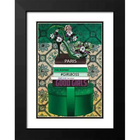 Good Girls Black Modern Wood Framed Art Print with Double Matting by Burney, Yvonne Coleman