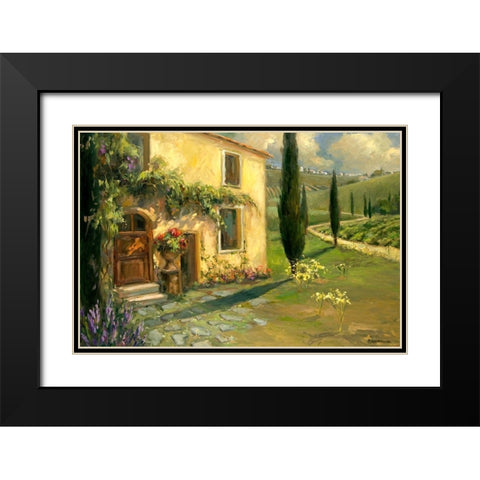 Tuscan Spring Black Modern Wood Framed Art Print with Double Matting by Yellow Cafe