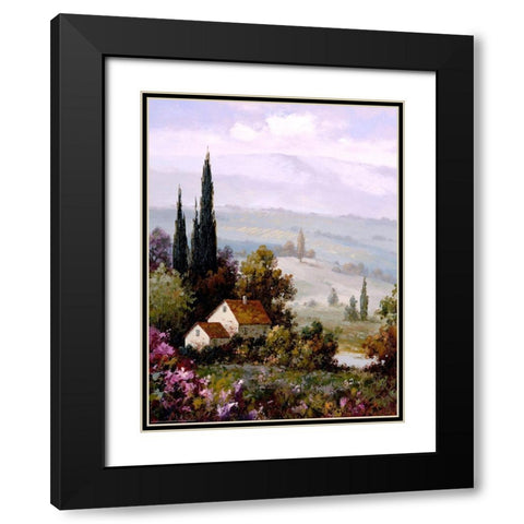 Country Comfort II Black Modern Wood Framed Art Print with Double Matting by Yellow Cafe