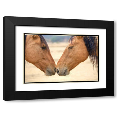Best Friends Black Modern Wood Framed Art Print with Double Matting by Yellow Cafe