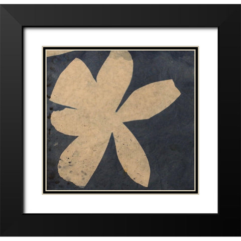 Blue 37 Black Modern Wood Framed Art Print with Double Matting by Yellow Cafe