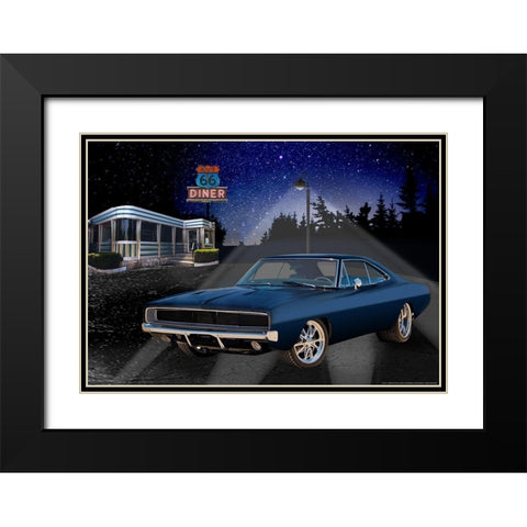 66 Muscle Black Modern Wood Framed Art Print with Double Matting by Yellow Cafe