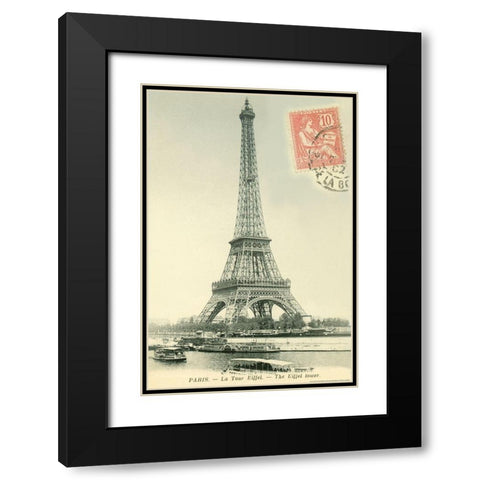 Tower Stamped Black Modern Wood Framed Art Print with Double Matting by Yellow Cafe