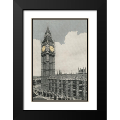 Big Ben Black Modern Wood Framed Art Print with Double Matting by Yellow Cafe