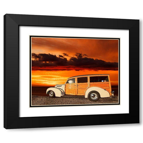 Tan Woody Black Modern Wood Framed Art Print with Double Matting by Yellow Cafe