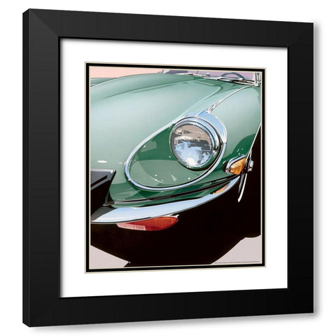 Headlight Black Modern Wood Framed Art Print with Double Matting by Yellow Cafe