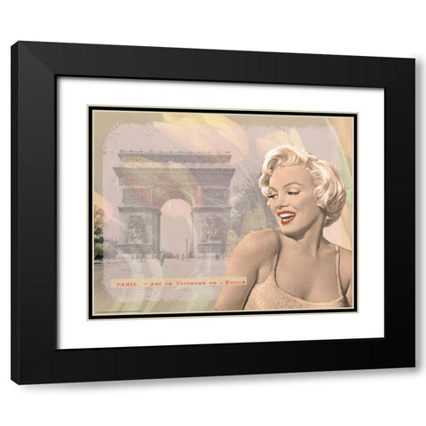 Marilyn Triomphe Black Modern Wood Framed Art Print with Double Matting by Yellow Cafe