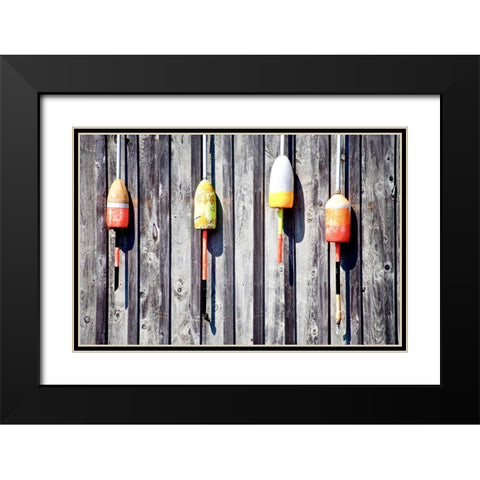 Floaters Black Modern Wood Framed Art Print with Double Matting by Yellow Cafe