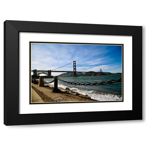 Bridge Black Modern Wood Framed Art Print with Double Matting by Yellow Cafe
