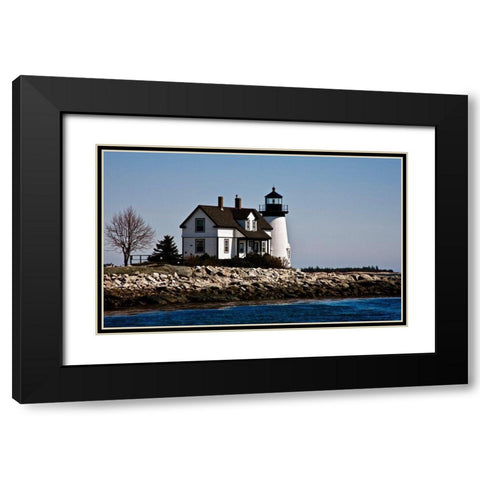 Lighthouse II Black Modern Wood Framed Art Print with Double Matting by Yellow Cafe