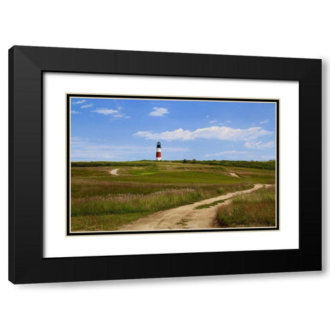 Lighthouse IV Black Modern Wood Framed Art Print with Double Matting by Yellow Cafe