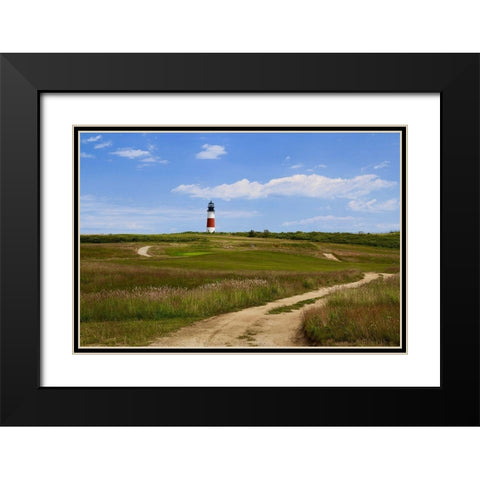 Lighthouse IV Black Modern Wood Framed Art Print with Double Matting by Yellow Cafe