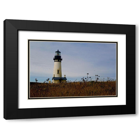 Lighthouse V Black Modern Wood Framed Art Print with Double Matting by Yellow Cafe