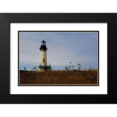 Lighthouse V Black Modern Wood Framed Art Print with Double Matting by Yellow Cafe