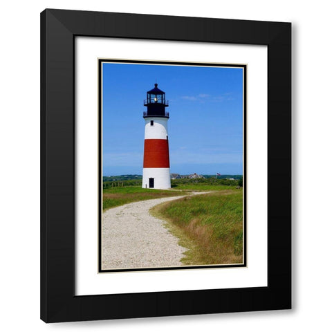Lighthouse VIII Black Modern Wood Framed Art Print with Double Matting by Yellow Cafe