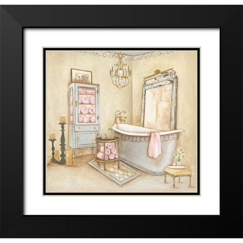 French Modern Bath I Black Modern Wood Framed Art Print with Double Matting by Yellow Cafe