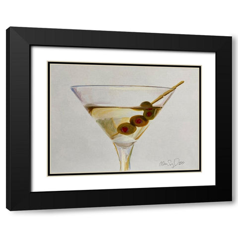 Martini Time II Black Modern Wood Framed Art Print with Double Matting by Yellow Cafe