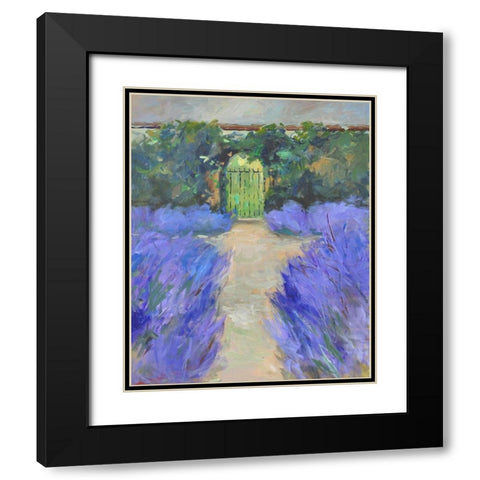 Lavender Gate Black Modern Wood Framed Art Print with Double Matting by Yellow Cafe