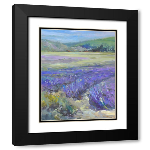 Lavender   Black Modern Wood Framed Art Print with Double Matting by Yellow Cafe