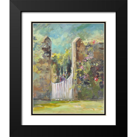 Garden Door Black Modern Wood Framed Art Print with Double Matting by Yellow Cafe
