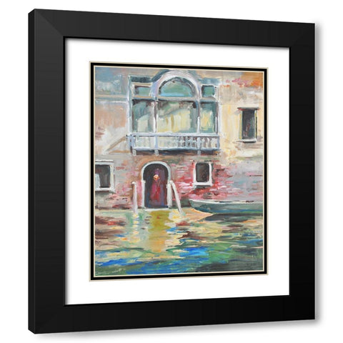 Venice Black Modern Wood Framed Art Print with Double Matting by Yellow Cafe