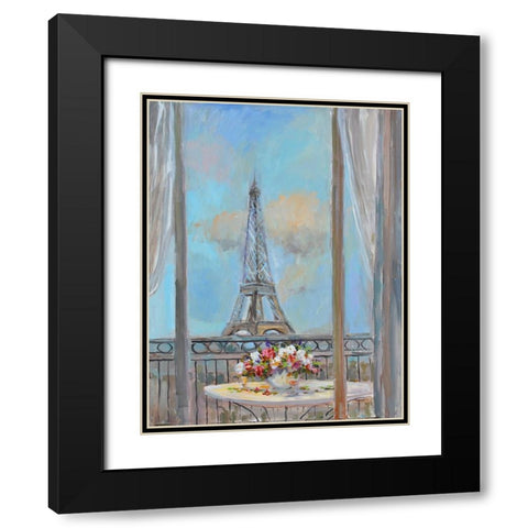 Tower View Black Modern Wood Framed Art Print with Double Matting by Yellow Cafe