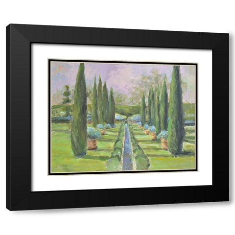 Garden Path Black Modern Wood Framed Art Print with Double Matting by Yellow Cafe