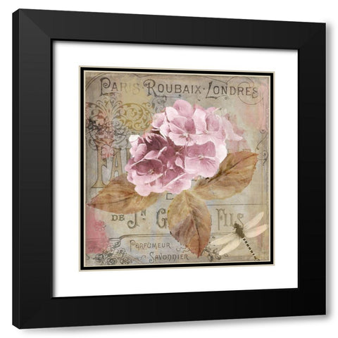 Jardin Rouge II Black Modern Wood Framed Art Print with Double Matting by Sommers, Mindy