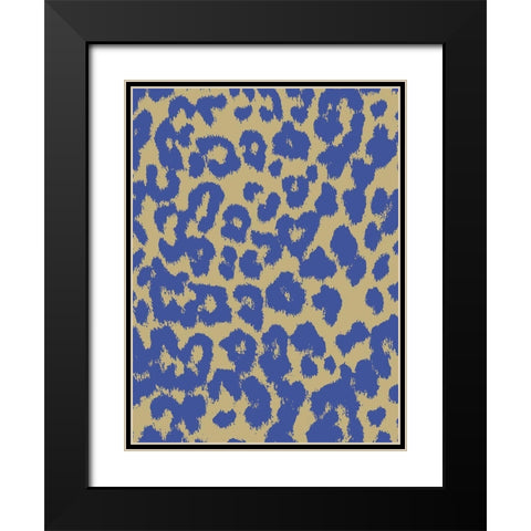 Peacock Leopard Black Modern Wood Framed Art Print with Double Matting by Sommers, Mindy
