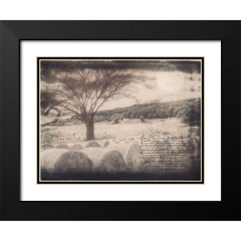 Moon Bales Black Modern Wood Framed Art Print with Double Matting by Sommers, Mindy