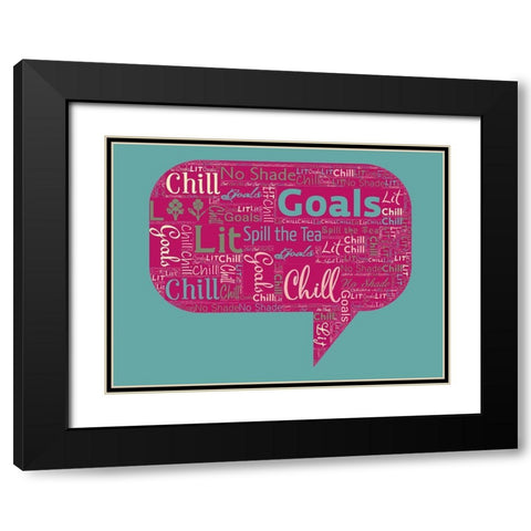 Words Black Modern Wood Framed Art Print with Double Matting by Sommers, Mindy