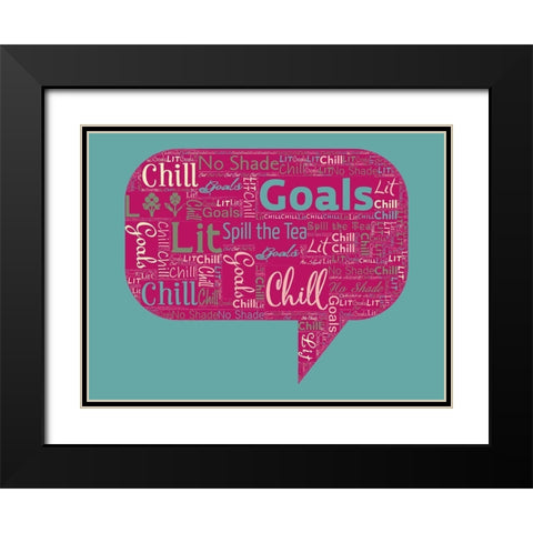 Words Black Modern Wood Framed Art Print with Double Matting by Sommers, Mindy