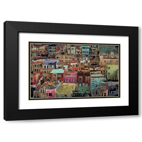Windows and Neighbors Black Modern Wood Framed Art Print with Double Matting by Sommers, Mindy