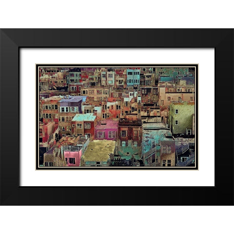 Windows and Neighbors Black Modern Wood Framed Art Print with Double Matting by Sommers, Mindy