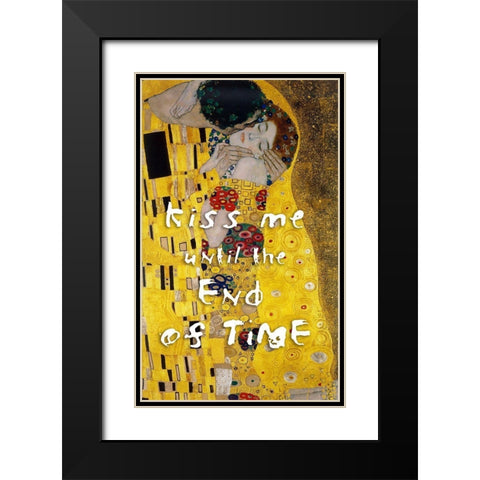 The Kiss Black Modern Wood Framed Art Print with Double Matting by Sommers, Mindy