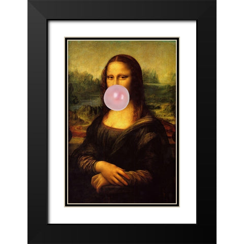 Mona Lisa Black Modern Wood Framed Art Print with Double Matting by Sommers, Mindy