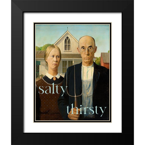 Salty Black Modern Wood Framed Art Print with Double Matting by Sommers, Mindy