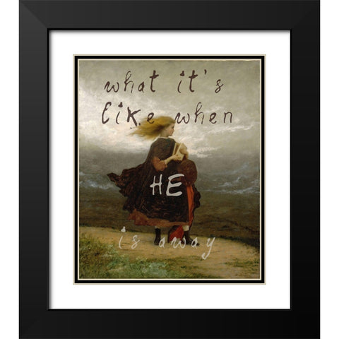 What Its Like Black Modern Wood Framed Art Print with Double Matting by Sommers, Mindy