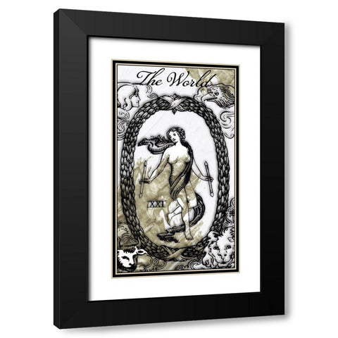 The World Black Modern Wood Framed Art Print with Double Matting by Sommers, Mindy