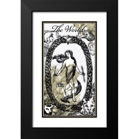 The World Black Modern Wood Framed Art Print with Double Matting by Sommers, Mindy