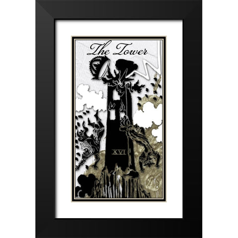 The Tower Black Modern Wood Framed Art Print with Double Matting by Sommers, Mindy