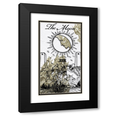 The Moon Black Modern Wood Framed Art Print with Double Matting by Sommers, Mindy
